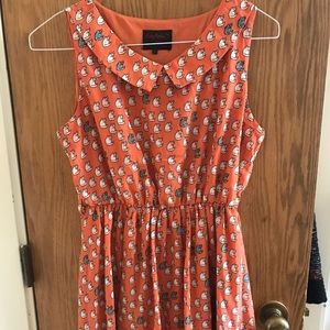 Modcloth Collared Starry Kitty Dress 🐈